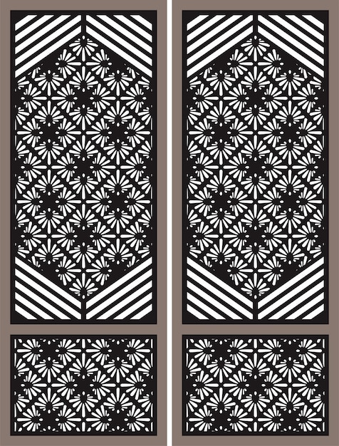 Diseño elegante del panel de la puerta de corte por láser