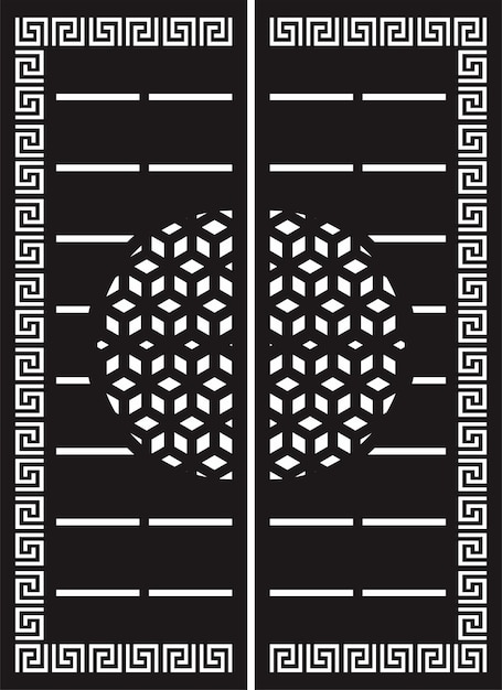 Diseño elegante del panel de la puerta de corte por láser