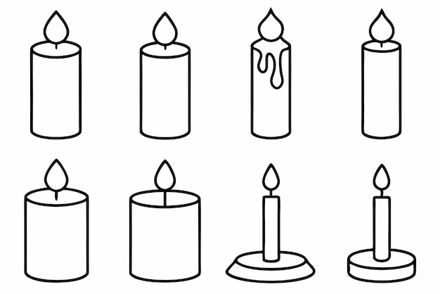 El diseño elegante y sencillo de la línea de velas
