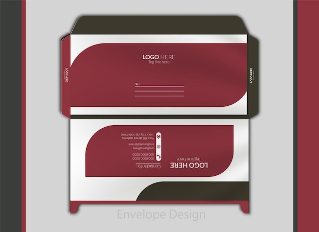 Diseño elegante del sobre rojo