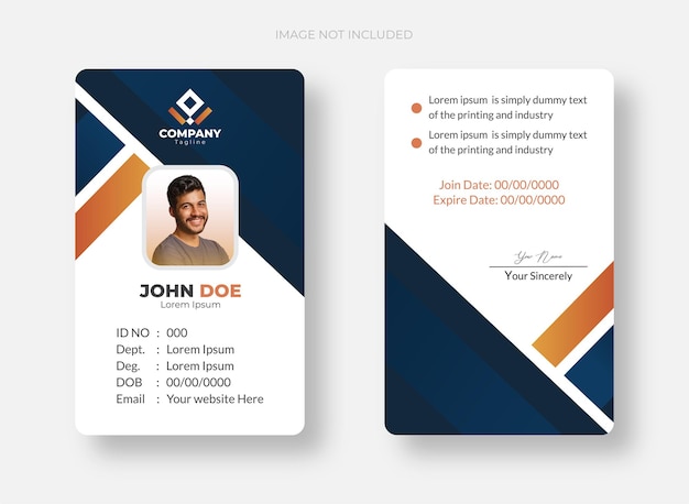 Diseño elegante de la tarjeta de identificación comercial