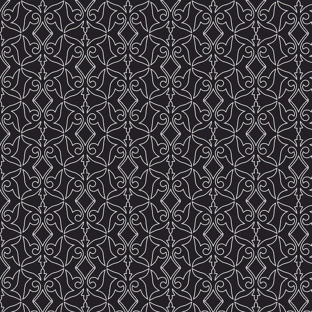 Diseño elegante de tarjetas bifold ornamentales monocromáticas