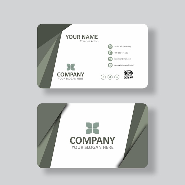 Diseño elegante de tarjetas de visita para un artista creativo