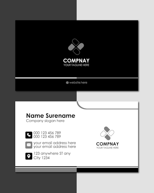 Diseño elegante de tarjetas de visita para la empresa