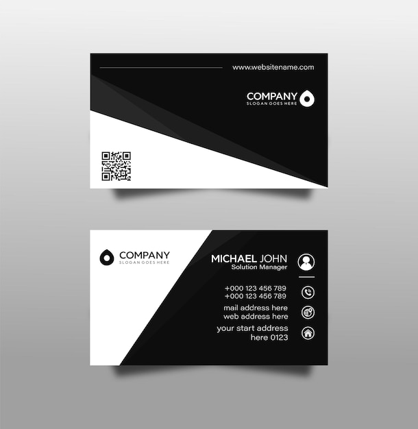 Diseño elegante de tarjetas de visita para uso profesional