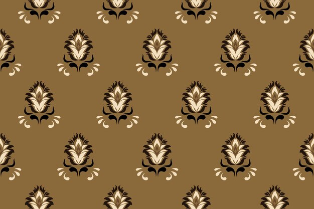 Diseño elegante de tela floral de Damasco