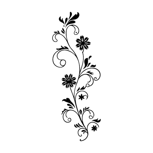 Diseño elegante de la vid floral