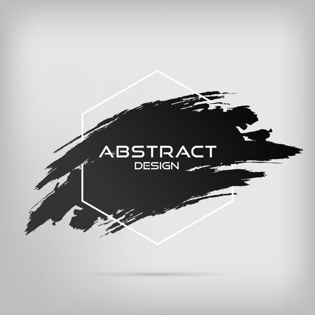 Diseño de elemento de banner de grunge de hexágono abstracto