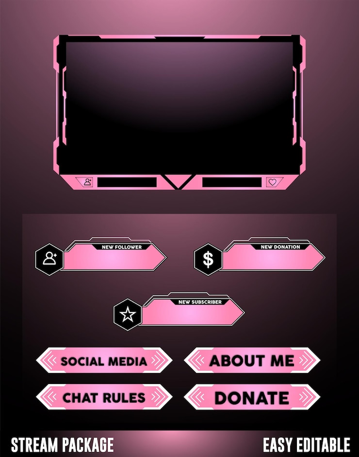 Vector diseño de elemento de corriente degradado rosa