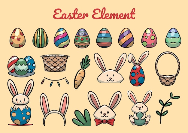 Diseño del elemento del día de Pascua