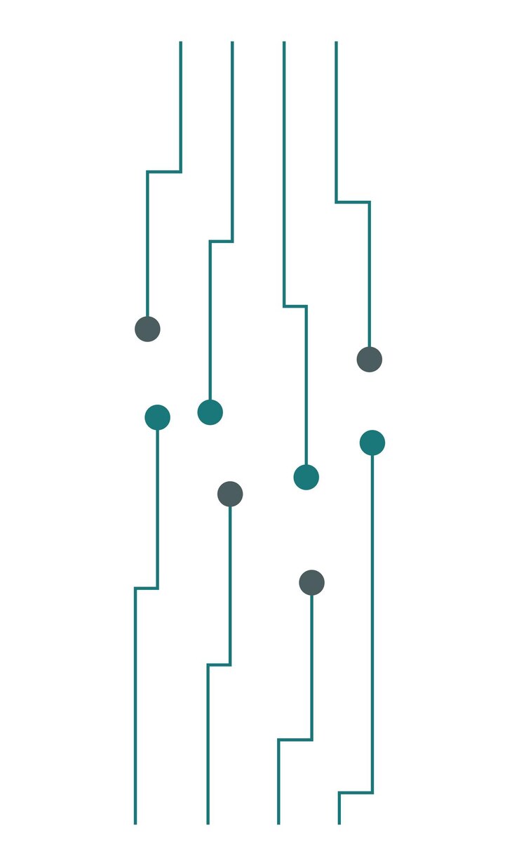 Vector diseño de elemento de folleto de conexión de circuito