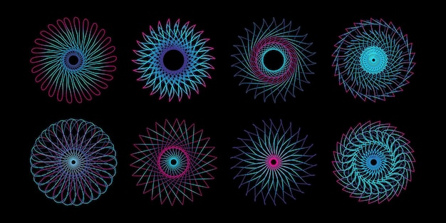 Diseño de elemento de fondo colorido moderno abstracto con onda de degradado azul y rosa