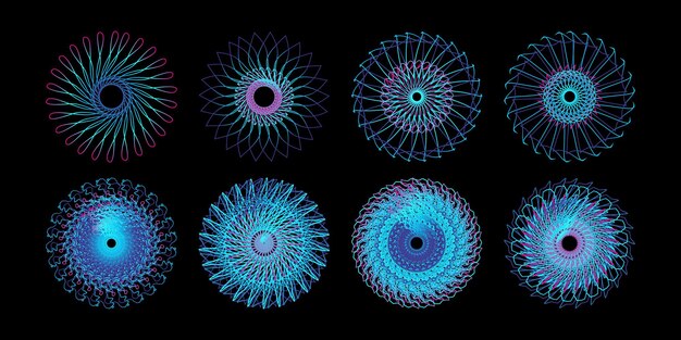 Diseño de elemento de fondo colorido moderno abstracto con onda de degradado azul y rosa