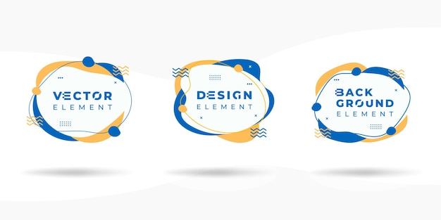 Diseño de elemento de forma de fluido de burbuja abstracta para banner de presentación de título de texto Ilustración