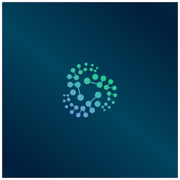 Diseño del elemento del logotipo del triángulo Conjunto de plantillas vectoriales abstractas de moléculas de aire