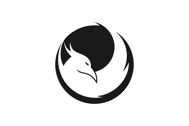 diseño de elemento de pájaro fénix con concepto simple