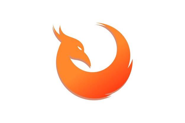 diseño de elemento de pájaro fénix con concepto simple