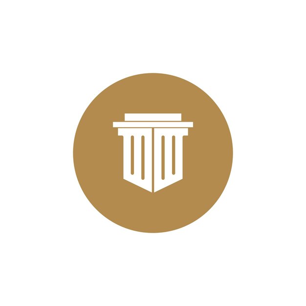 Diseño del elemento de símbolo de la plantilla vectorial del logotipo de la columna