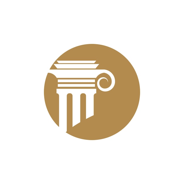 Diseño del elemento de símbolo de la plantilla vectorial del logotipo de la columna