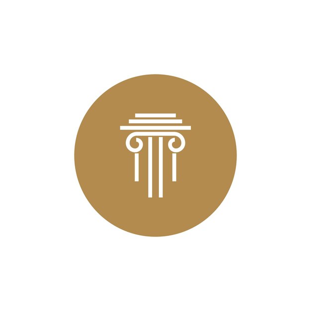 Diseño del elemento de símbolo de la plantilla vectorial del logotipo de la columna
