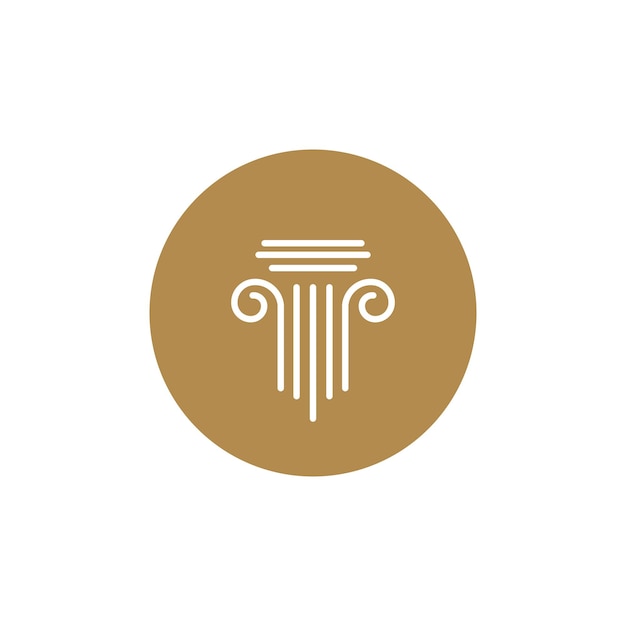 Diseño del elemento de símbolo de la plantilla vectorial del logotipo de la columna