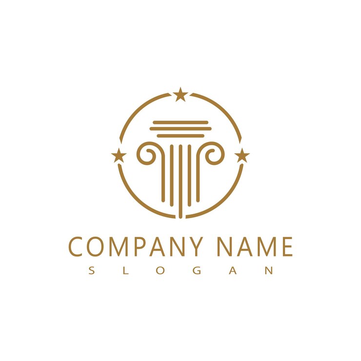 Diseño del elemento de símbolo de la plantilla vectorial del logotipo de la columna