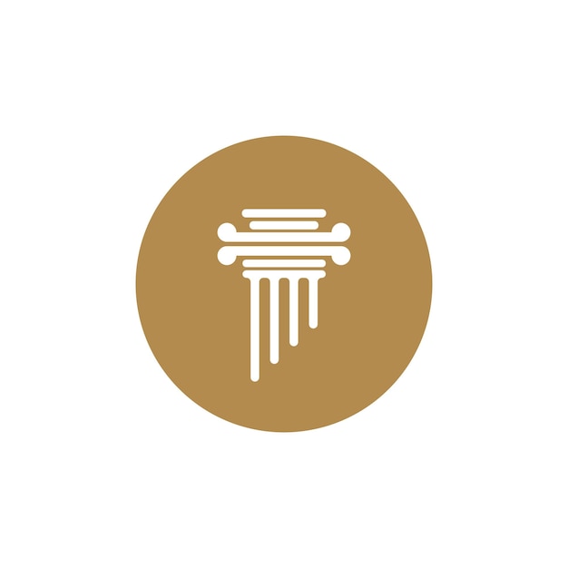 Diseño del elemento de símbolo de la plantilla vectorial del logotipo de la columna