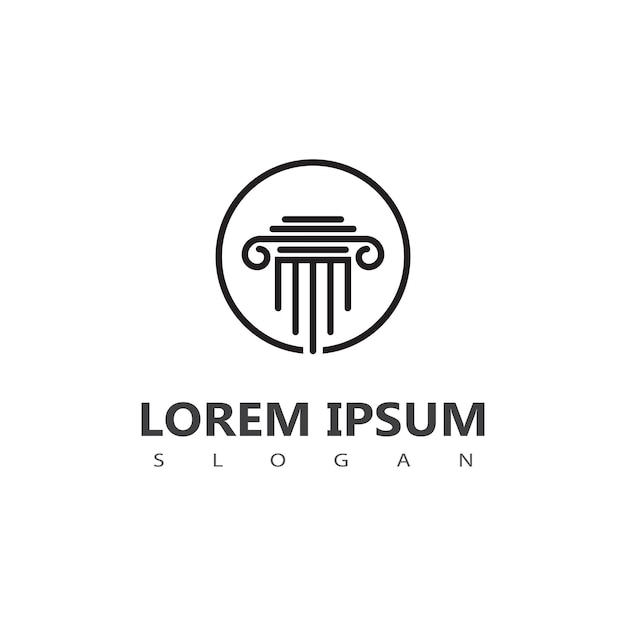 Diseño del elemento de símbolo de la plantilla vectorial del logotipo de la columna