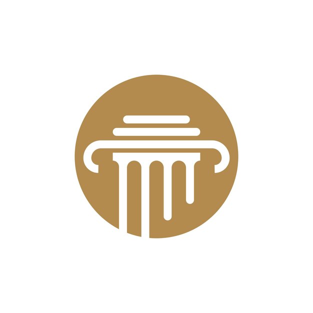 Diseño del elemento de símbolo de la plantilla vectorial del logotipo de la columna