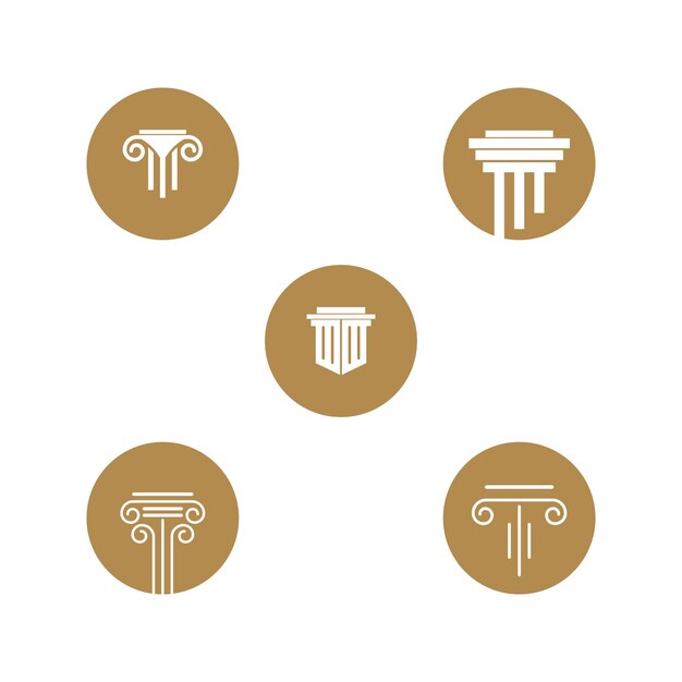 Diseño del elemento de símbolo de la plantilla vectorial del logotipo de la columna