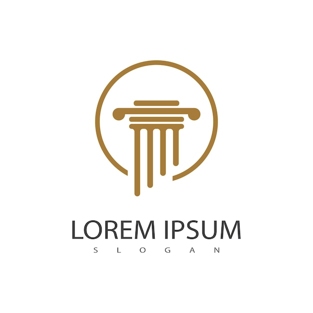 Diseño del elemento de símbolo de la plantilla vectorial del logotipo de la columna