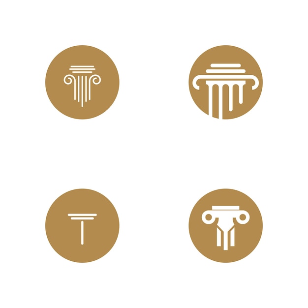 Diseño del elemento de símbolo de la plantilla vectorial del logotipo de la columna