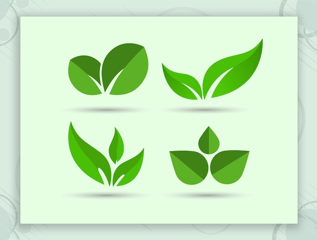 Diseño de elemento de vector de hoja verde