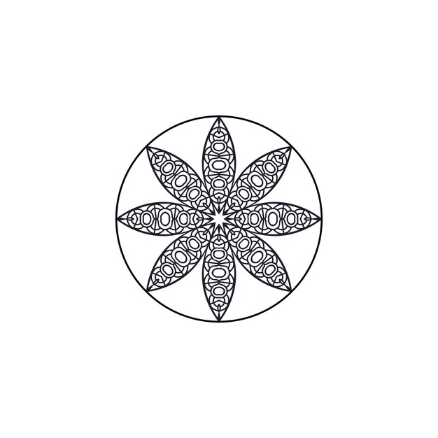 diseño de elementos de color oro del conjunto de mandala