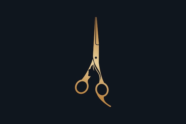 diseño de elementos de corte de cabello con salón de belleza