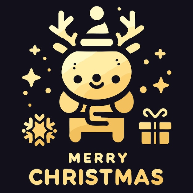 Diseño de elementos decorativos de letras de oro inglesas para Feliz Navidad