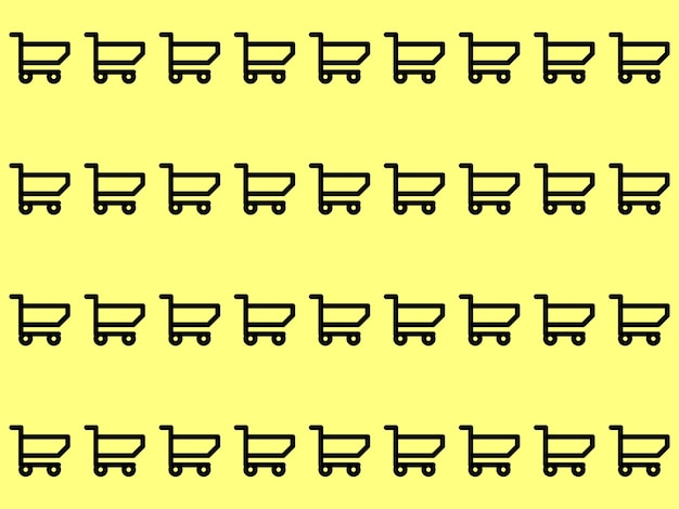 diseño de elementos de fondo del patrón del carrito de compras