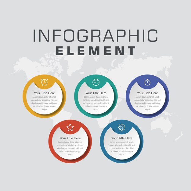 Diseño de elementos de infografía empresarial