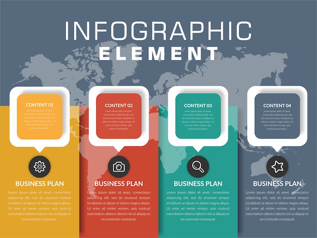 Diseño de elementos de infografía de línea de tiempo