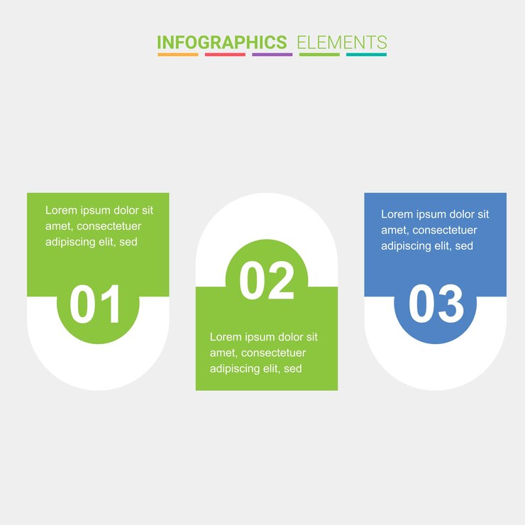 Diseño de elementos infográficos en cuatro pasos plantilla vectorial para el proceso de presentación dwww