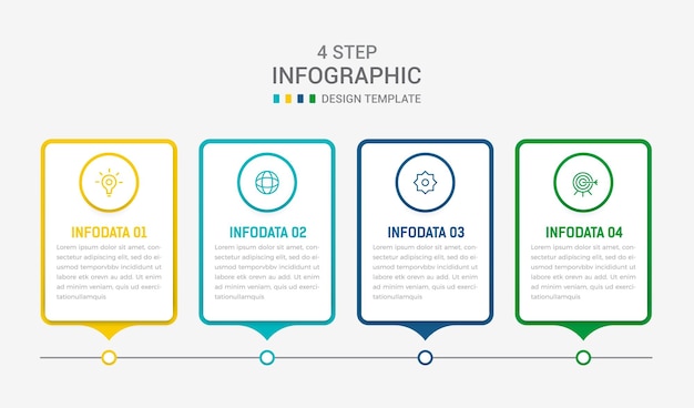 Diseño de elementos infográficos plantilla vectorial para diagrama de proceso de presentación y presentaciones diseño de flujo de trabajo de paso diagrama de flujo de banner información ilustración vectorial gráfica