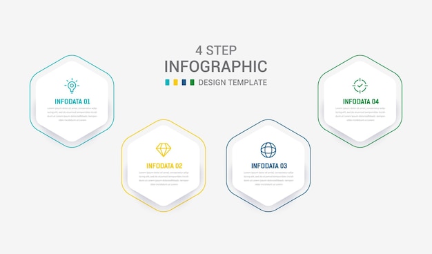 Diseño de elementos infográficos plantilla vectorial para diagrama de proceso de presentación y presentaciones diseño de flujo de trabajo de paso diagrama de flujo de banner información ilustración vectorial gráfica