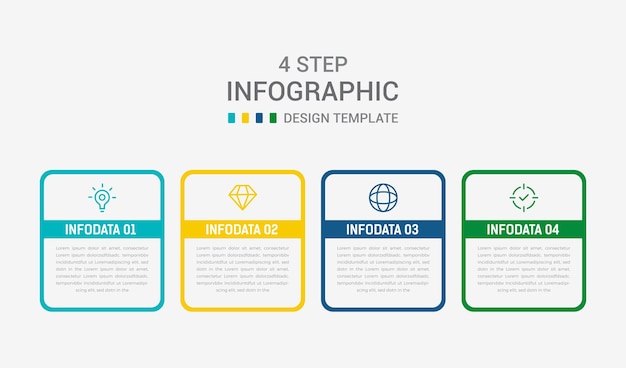 Diseño de elementos infográficos plantilla vectorial para diagrama de proceso de presentación y presentaciones diseño de flujo de trabajo de paso diagrama de flujo de banner información ilustración vectorial gráfica
