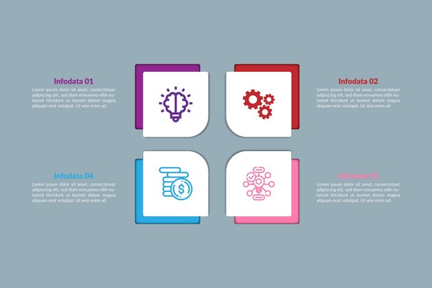 Diseño de elementos infográficos vectoriales de negocios modernos