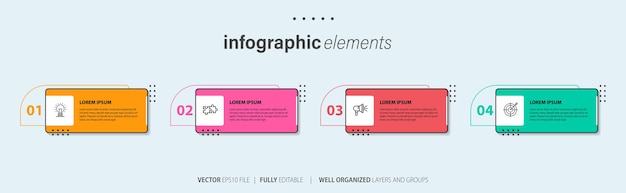 Diseño de elementos infográficos vectoriales