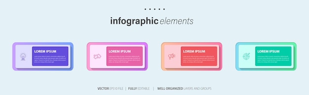 Diseño de elementos infográficos vectoriales