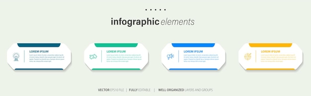 Diseño de elementos infográficos vectoriales