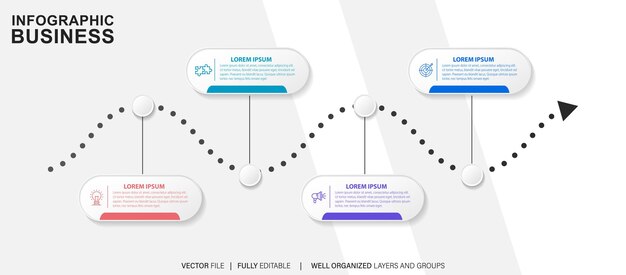 Diseño de elementos infográficos vectoriales