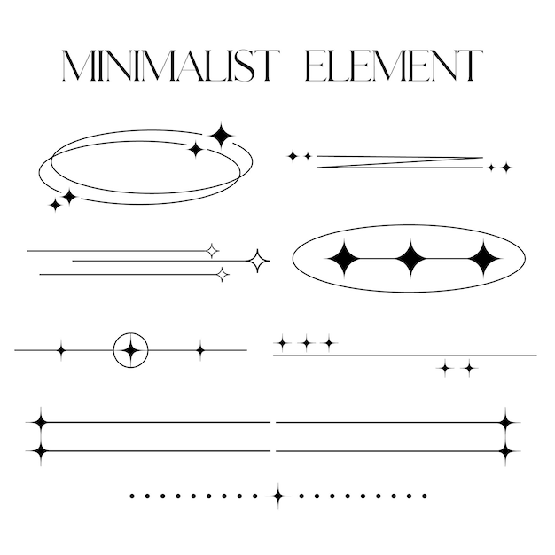 diseño de elementos minimalistas para plantillas