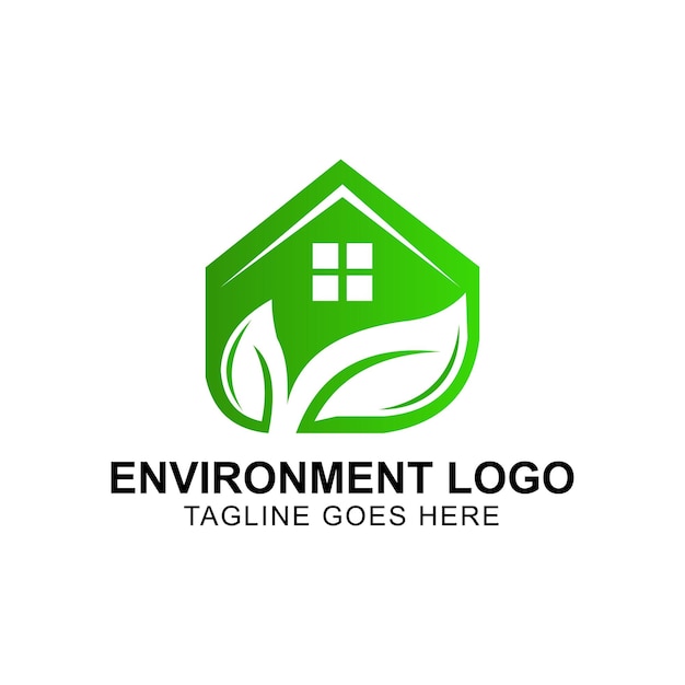 Diseño de elementos naturales del logotipo Ilustración vectorial del entorno verde de la hoja